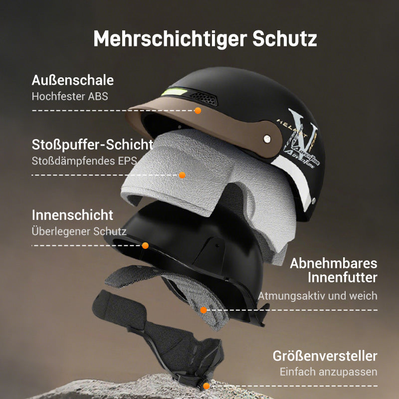 🛡️Atmungsaktiver, leichter und stoßfester Motorradhelm🏍️50 % Rabatt💥💥💥