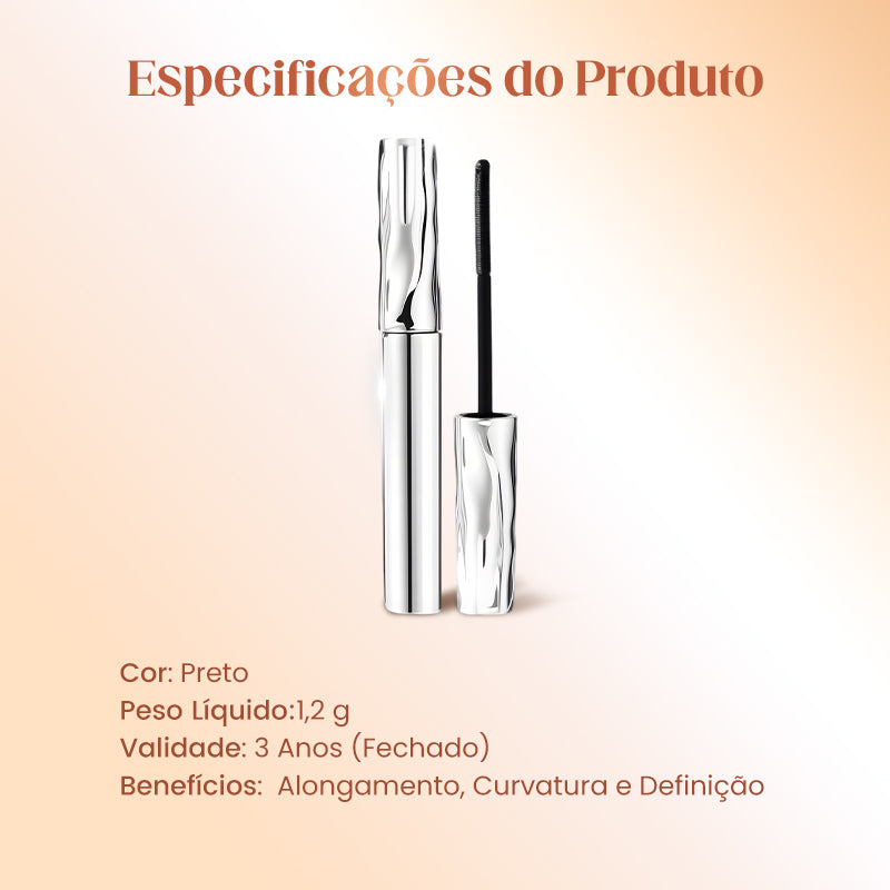✨Rímel à prova d'água com fibras – alonga e curva os cílios instantaneamente