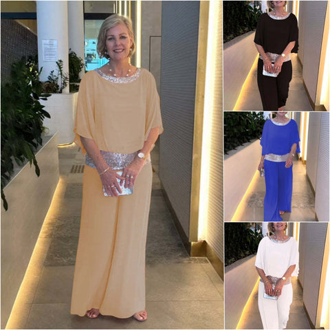 🌸Novo conjunto elegante de duas peças com glitter e cores bloqueadas