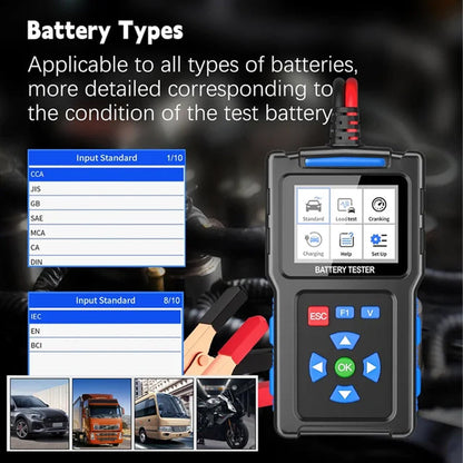 🔋 50% RABATT! ✨ BT100 Autobatterietester - 12V Lasttester mit LCD-Display & Druckfunktion für Fahrzeugdiagnose 🚗⚡