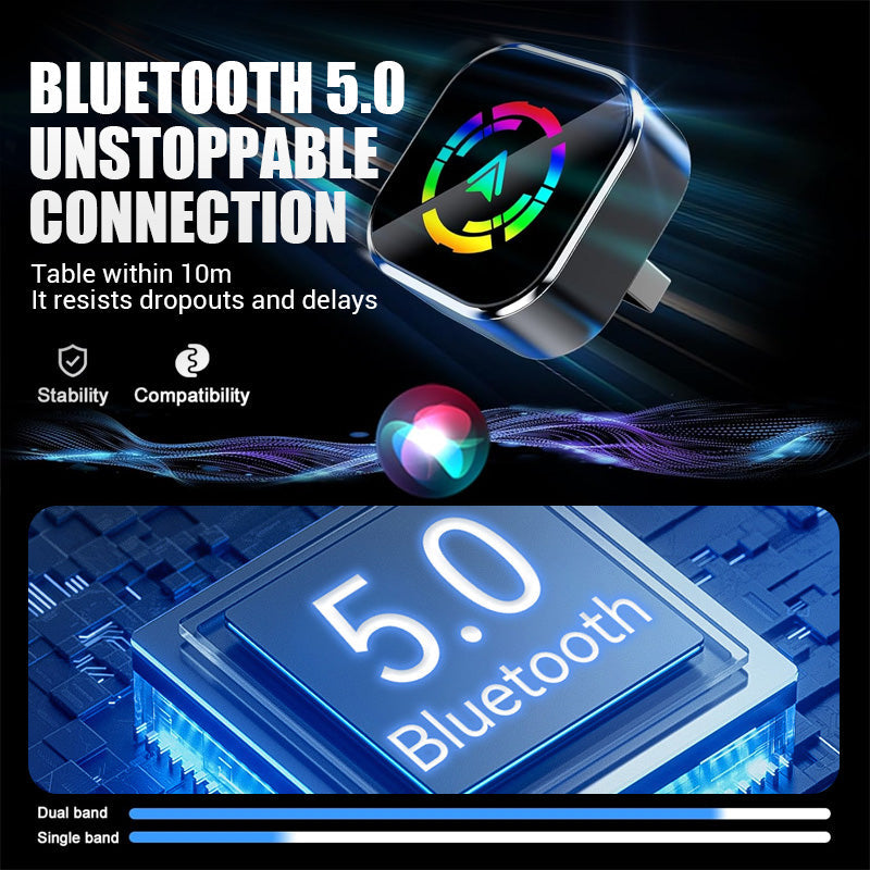 📱 60% RABATT JETZT! 🔥 2-in-1 Funkadapter - Kompatibel mit iPhone & Android Auto, Einfache Plug-and-Play-Installation ✨