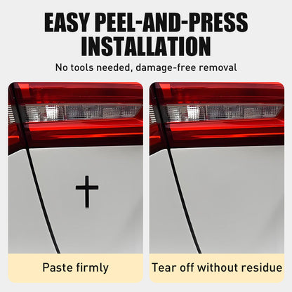 🚗✝️ Metallischer 3D-Kreuz-Aufkleber zur Selbstklebung für Kratzer am Auto