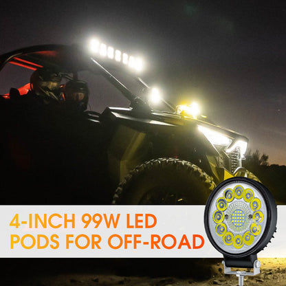 ⏳Begrenzte Zeit 50%💡4-Zoll-LED-Pod mit 99 W für Offroad-Anwendungen✨